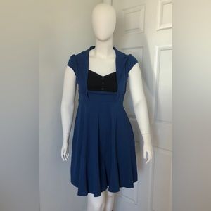 Lindy Bop Geneva Midnight Blue Swing Dress in size 2XL